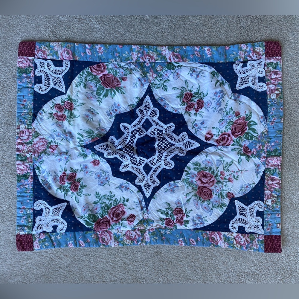 Set of 2 KEECO Floral Patchwork Quilted Pillow Sham
